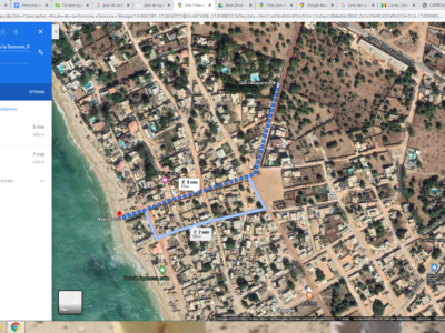 NGAPAROU : Terrain de 500 m2 à 5min à pied de la plage à vendre