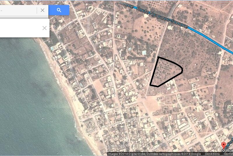 NGAPAROU : Terrain de 500 m2 à 5min à pied de la plage à vendre